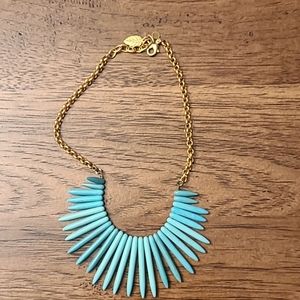 David Aubrey Turquoise Spike bib necklace